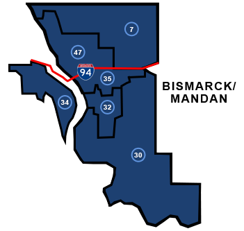 Bismarck Legislative Districts